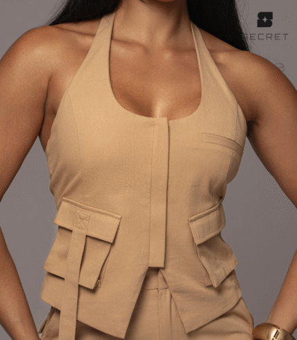 Hollow Out Halter Tank Top