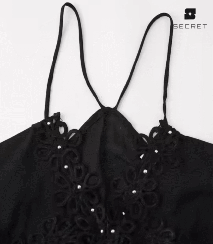Embroidery Spaghetti Strap Tank Top