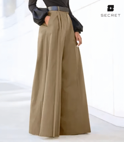 High Waist Pleated Wide Leg Pants