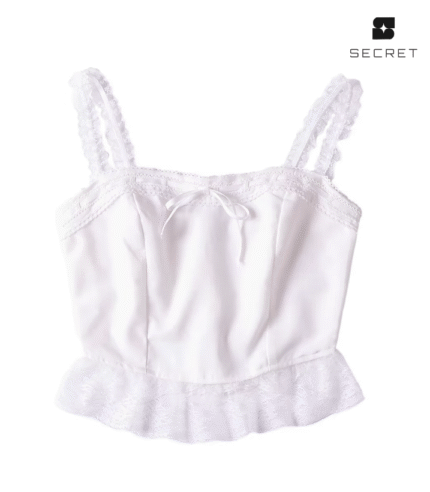 Shoulder Strap Front Lace Up Tank Top