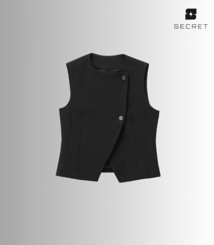 Crew Neck Single-Breasted Waistcoat