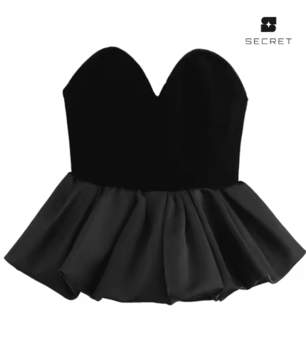 Black Sleeveless Zipper Fly Blouse