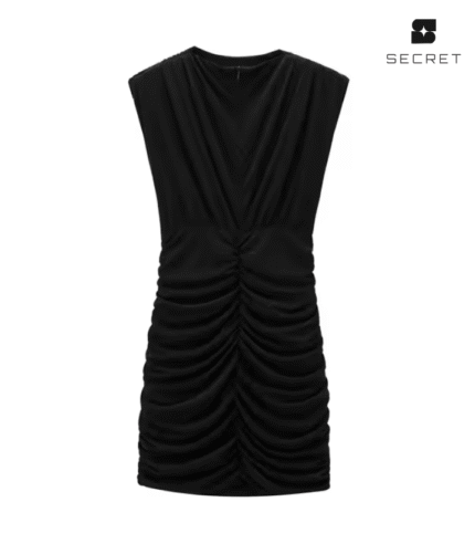 Sleeveless Hollow Out Pleated Mini Dress
