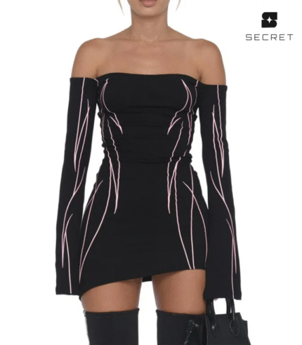 Sultry Muse Off Shoulder Mini Dress
